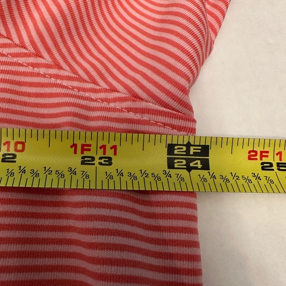 Greyson Golf Polo Shirt Men’s XL Red Pink Striped Performance Stretch - Picture 6 of 7